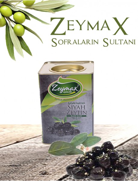 İri Siyah Süper 290-320 Kalibreli Uzun Zeytin 4 Kg.